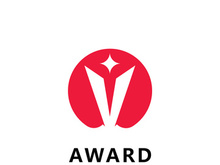 Trophy cup vector logo template concept illustration