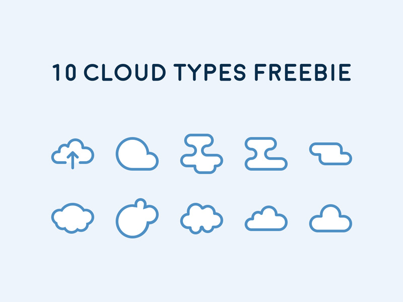 Ten Cloud Types Iconset