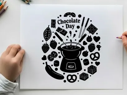 ilustrasi vektor desain rata hari perayaan cokelat