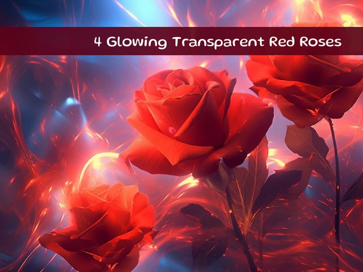 Glowing Transparent Red Roses