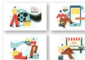 9 Cinematic Film Festival Illustration