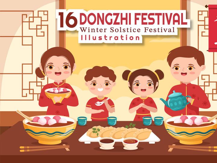 16 Dongzhi or Winter Solstice Festival Illustration