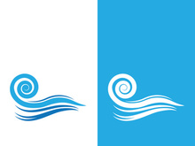 Wave beach vector illustration design logo
