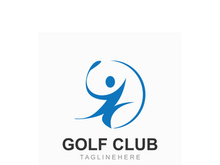 Golf player logo sport simple and modern creative design template