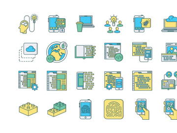 57 Web & Mobile Development Icons preview picture