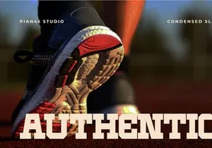 Chunky Varsity - Condensed Slab Serif Font