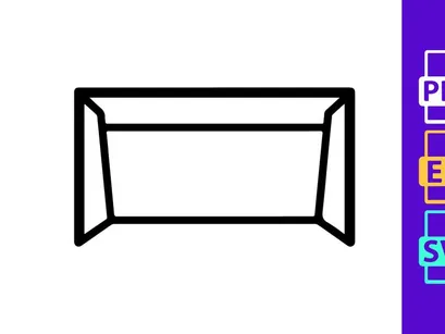 Simple line drawing of a rectangular prism with open front face