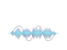 Sound waves vector illustration design template