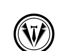 Classic tie icon and suit fashion man logo design