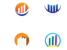 Financial business logo or financial graphic logo.Logo for financial business results data.With vector icon design.
