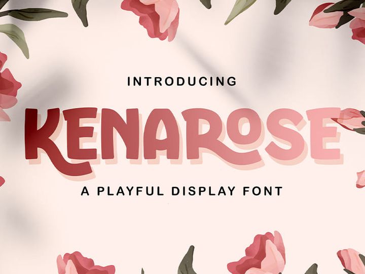Kenarose - Playful Display Font