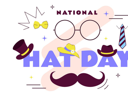 11 National Hat Day Illustration