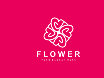 Flower Logo, Ornamental Plant Design preview picture
