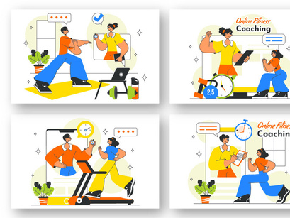 10 Online Fitness Coaching Illustration