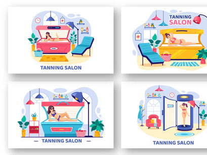 10 Tanning Salon Illustration