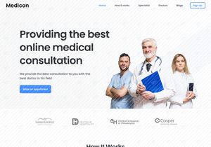 Medicon - Medical Online Consultation Landing Page