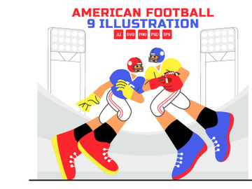 9 American Football Illustration preview picture