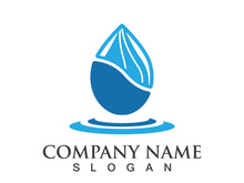 Blue water drop vector logo icon illustration images