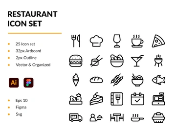 Restaurant Icon Set preview picture