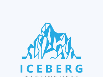 Iceberg Logo Design,simple ice mountain landscape Template vector Illustration preview picture
