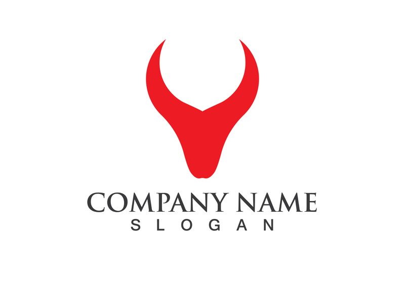 Devil horn vector icon logo design illustration template