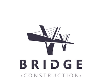 Minimalist Bridge logo suitable for building and construction workers vector design preview picture