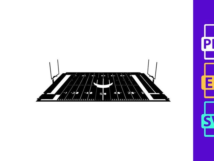 American football field goal post and gridiron layout