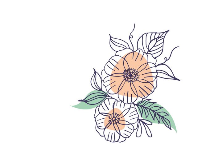 Line Art Flower, Wall Art and Decoration
