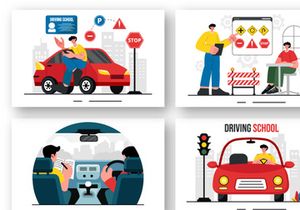 9 Driving School Illustration
