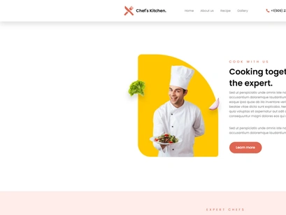 Chef's Kitchen Free NextJs Landing Page Template