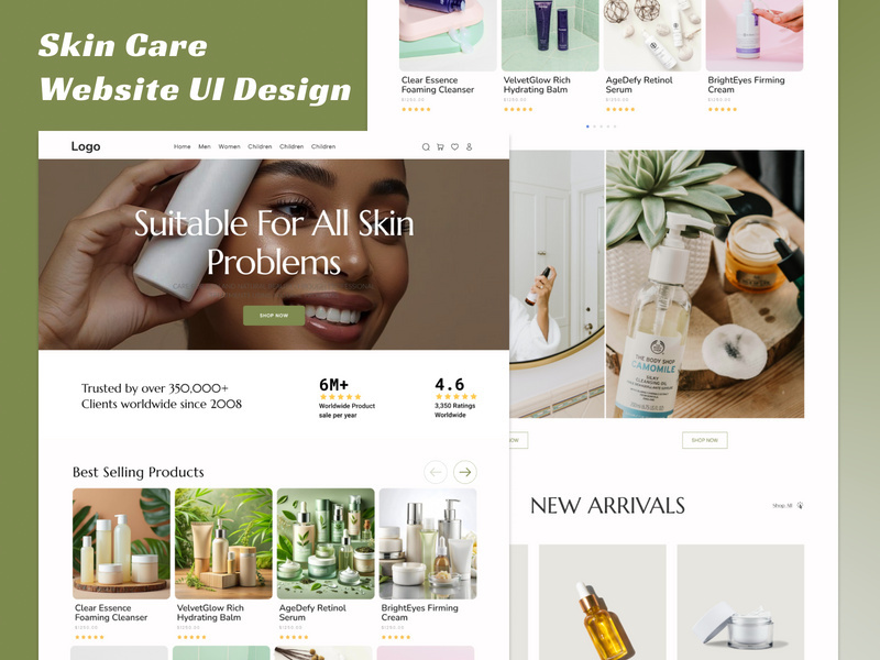 Skin Care Website UI Design