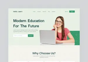 E-Learning Landing Page Design