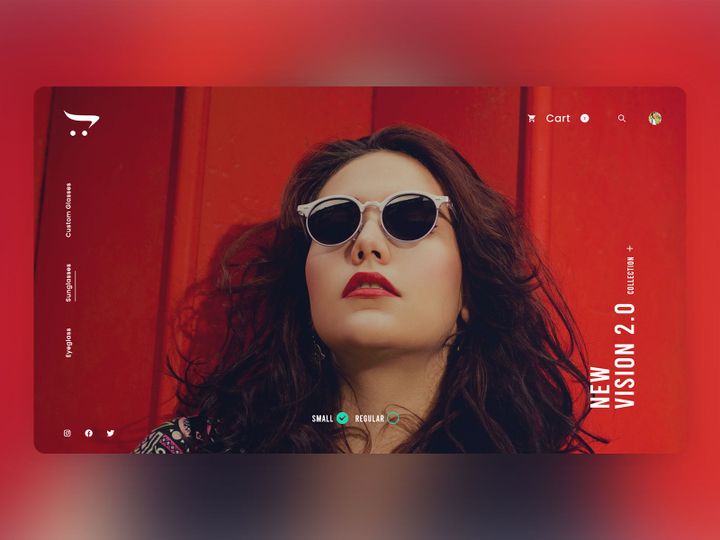 Sunglasses Web Landing Page