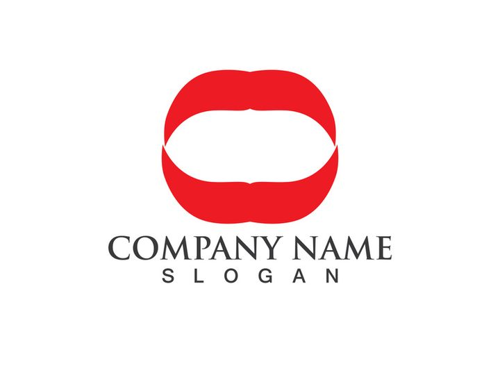 Lips woman logo and symbol vector