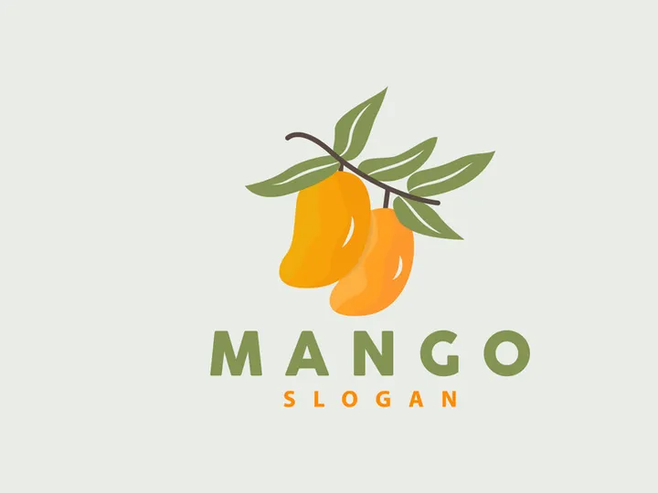 Mango Logo, Fruit Design Simple Minimalist Style