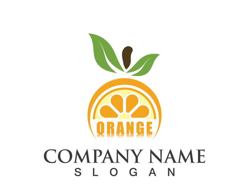 Orange logo design Vector icon illustration design