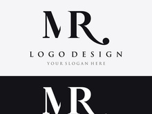 Luxury letters MR , RM , M , R with an elegant, modern and unique monogram. Logo for business card , business , brand , company.