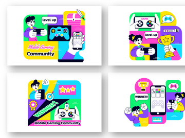 10 Mobile Gaming Community Illustration preview picture
