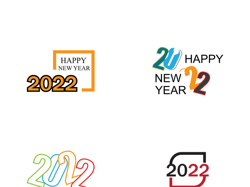 happy new year 2022 vector illustration design template