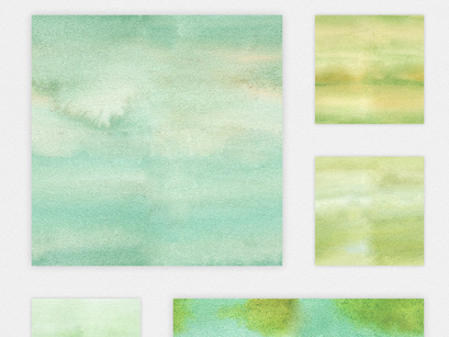 Watercolor Seamless Textures - Green Pack