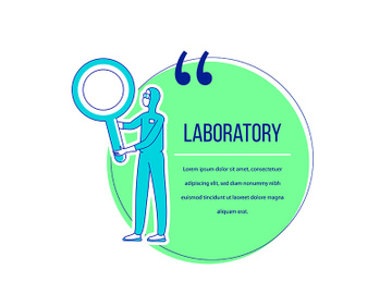 Laboratory flat silhouette vector character quote preview picture