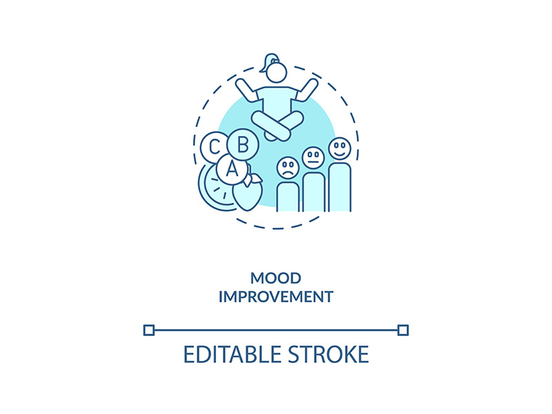 Mood improvement concept icon