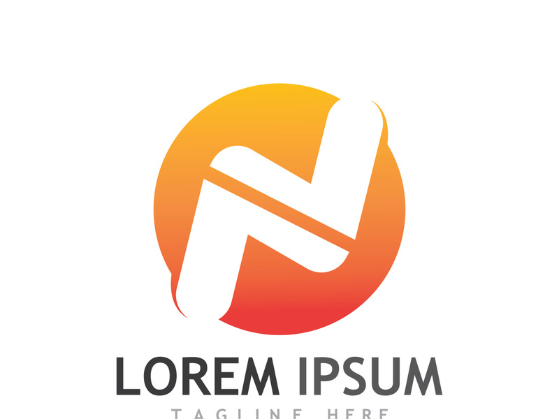 initial letter N logo with modern concept.