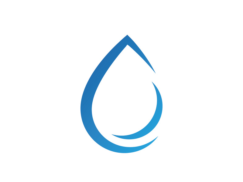 Vector logo illustration water gradient color