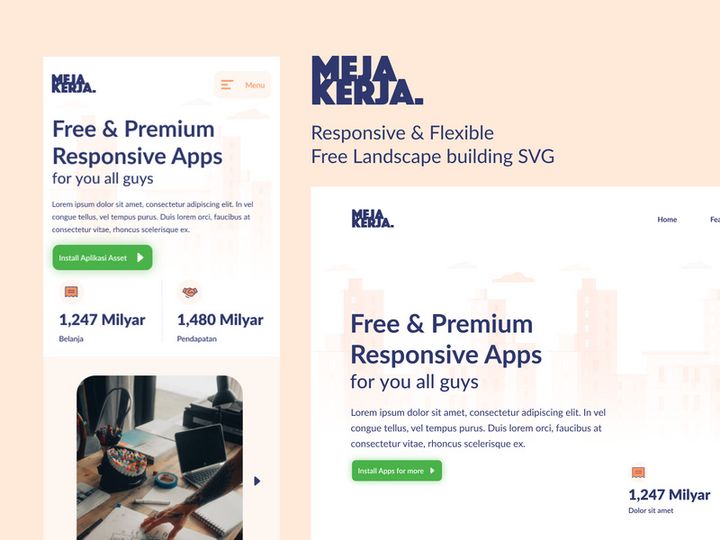 Responsive Orange Landing Page