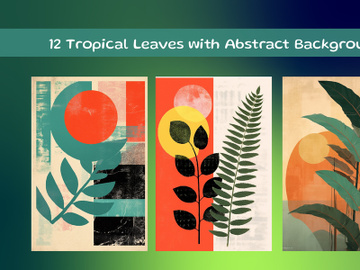 Tropical Leaves with Abstract Background preview picture
