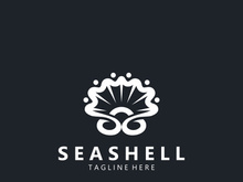 Seashell Logo. Ocean Animals premium quality graphic outline symbols collection