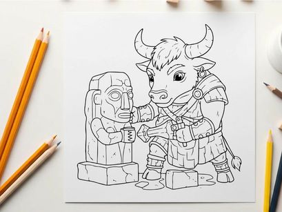 Mayan warrior with totem vector illustration flat design
