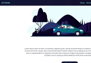 Mtheme-Nature Simple Modern Bootstrap Landing Page Template