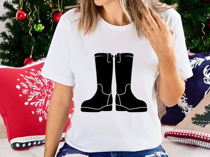 Black rain boots pair isolated on white background waterproof footwear